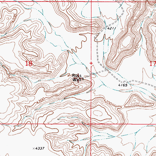 Topographic Map of Ross Well, NM