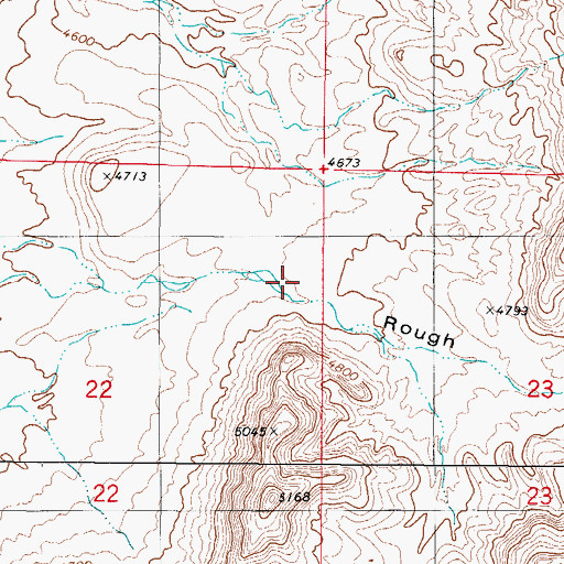 Topographic Map of Rough Canyon, NM