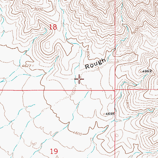 Topographic Map of Rough Draw, NM
