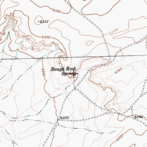 Topographic Map of Rough Rock Spring, NM