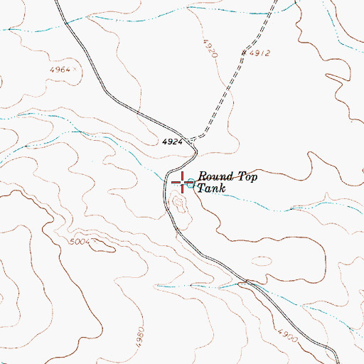 Topographic Map of Round Top Tank, NM