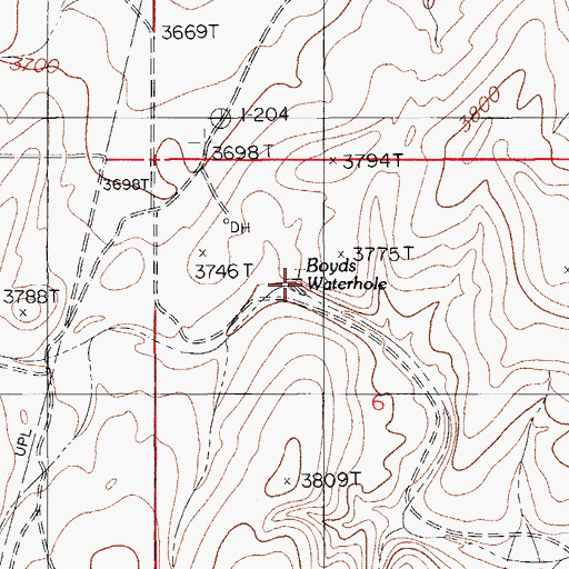 Topographic Map of Rounds Waterhole, NM