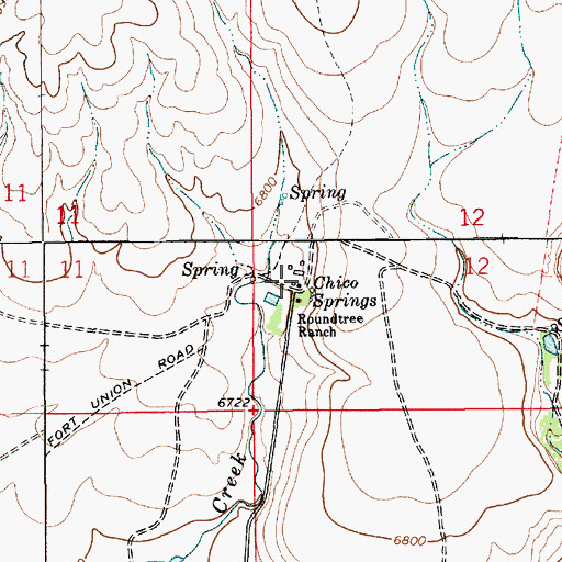 Topographic Map of Roundtree Ranch, NM