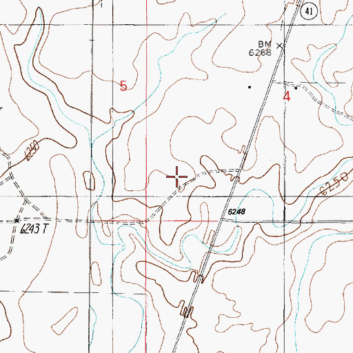 Topographic Map of Rowell Ranch, NM