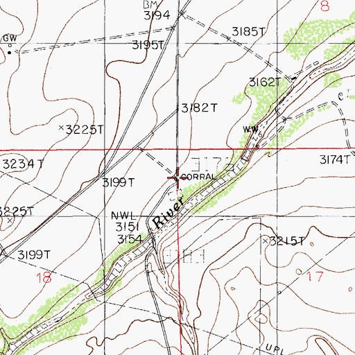Topographic Map of Roy Forehand Ranch, NM