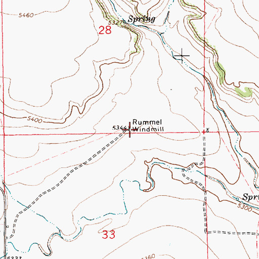 Topographic Map of Rummel Windmill, NM