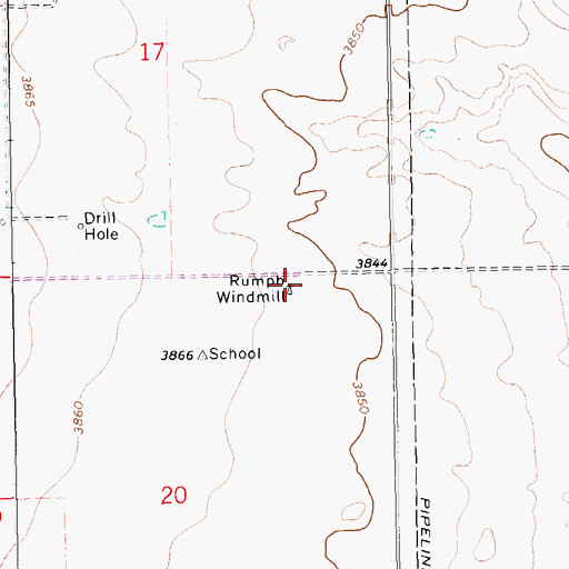 Topographic Map of Rumph Windmill, NM
