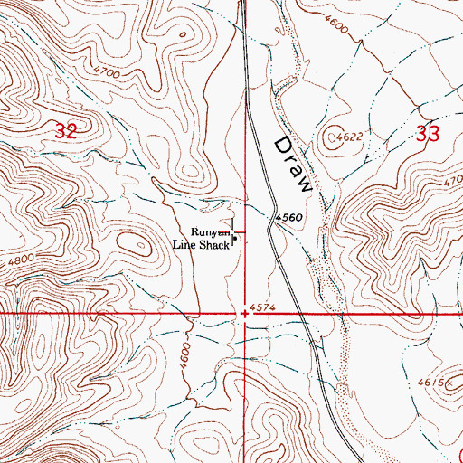 Topographic Map of Runyan Line Shack, NM