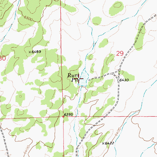 Topographic Map of Ruvi Pit, NM