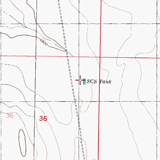 Topographic Map of S C S Tank, NM