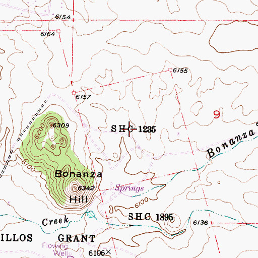 Topographic Map of SHC 1235, NM