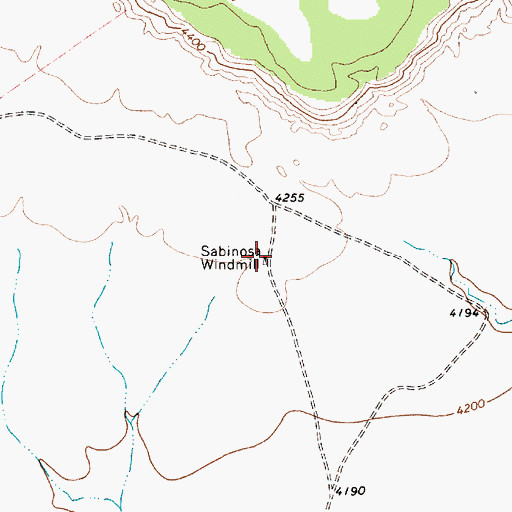 Topographic Map of Sabinosa Windmill, NM