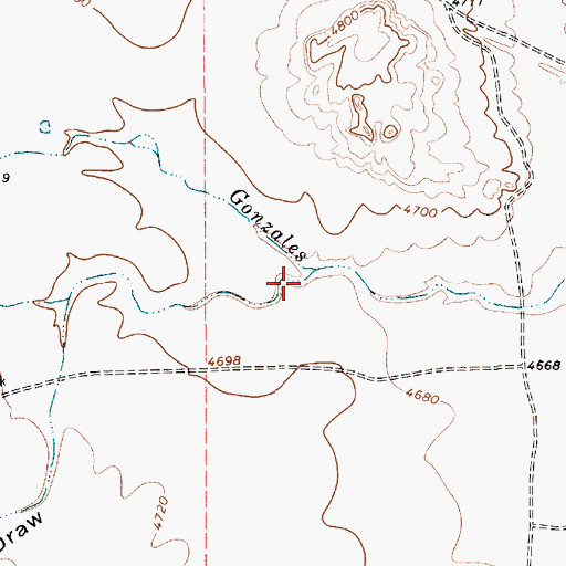 Topographic Map of Sacaton Draw, NM