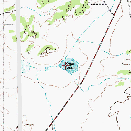 Topographic Map of Sage Lake, NM