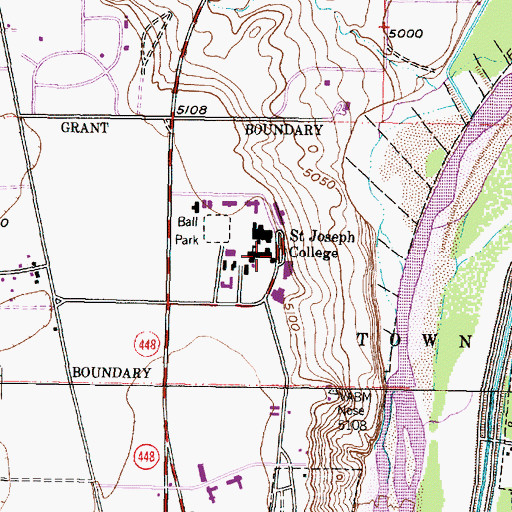 Topographic Map of University of Albuquerque (historical), NM