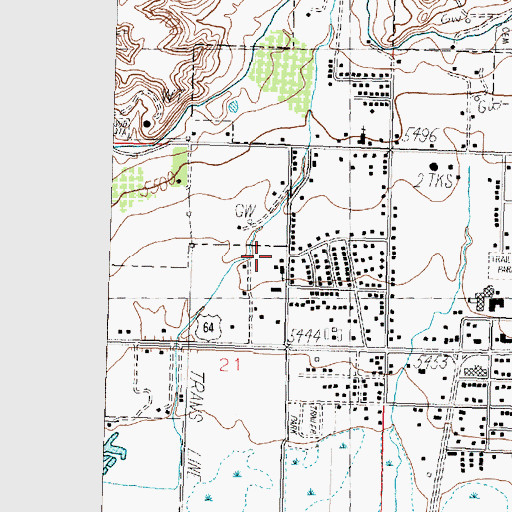 Topographic Map of Saint Marys Church, NM