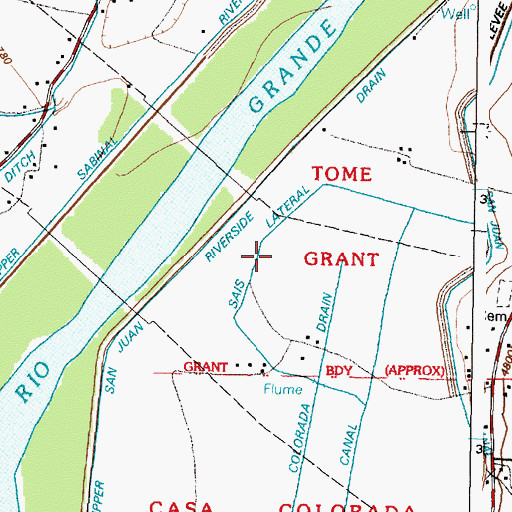 Topographic Map of Sais Lateral, NM