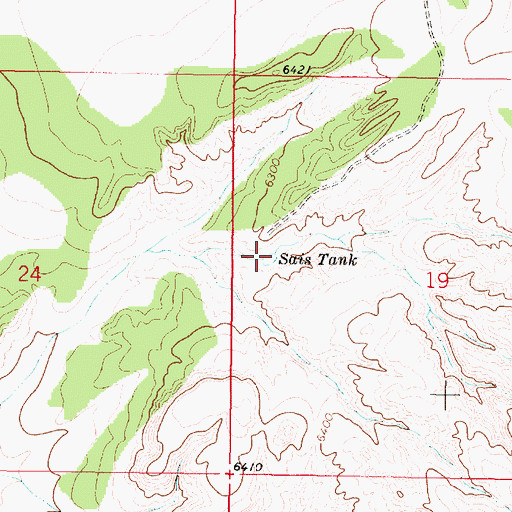 Topographic Map of Sais Tank, NM