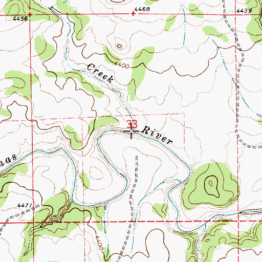 Topographic Map of Saladito Creek, NM