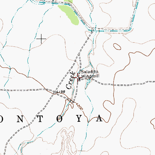 Topographic Map of Saladito Windmill, NM
