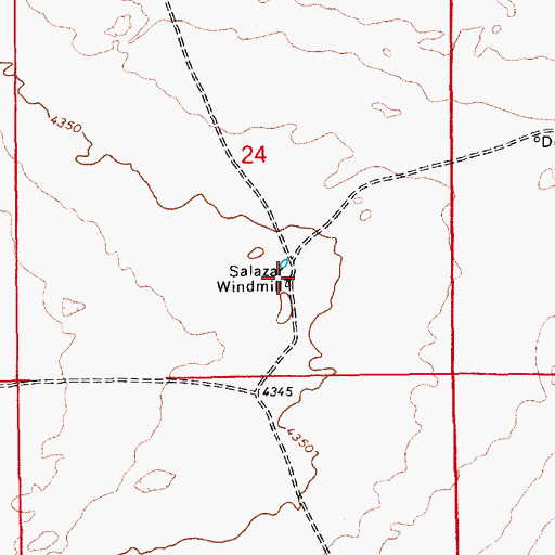 Topographic Map of Salaza Windmill, NM