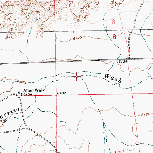 Topographic Map of Salazar Canyon, NM