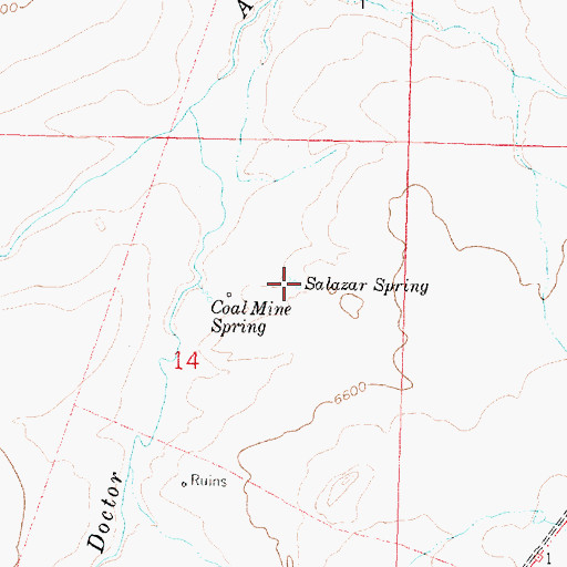 Topographic Map of Salazar Spring, NM