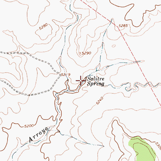 Topographic Map of Salitre Spring, NM