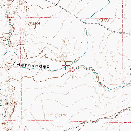 Topographic Map of Salt Draw, NM