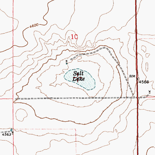 Topographic Map of Salt Lake, NM