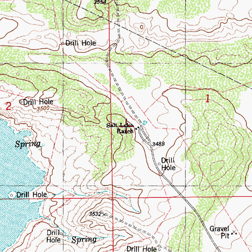 Topographic Map of Salt Lake Ranch, NM