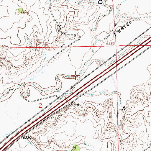 Topographic Map of Salt Water Wash, NM
