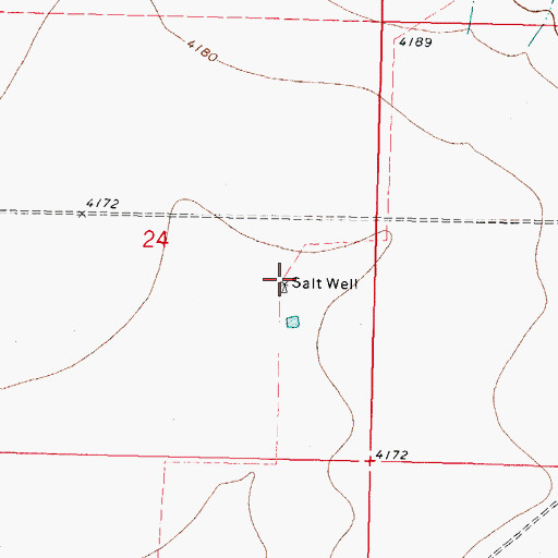Topographic Map of Salt Well, NM