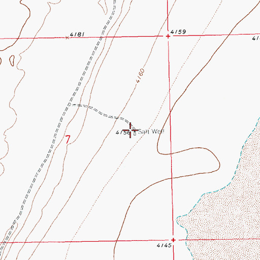 Topographic Map of Salt Well, NM