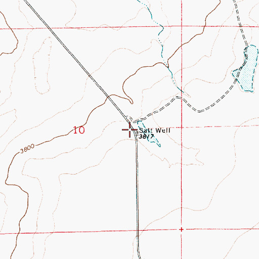 Topographic Map of Salt Well, NM