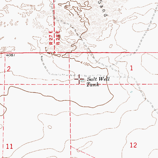 Topographic Map of Salt Well Tank, NM