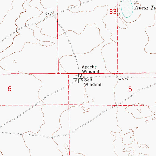 Topographic Map of Salt Windmill, NM