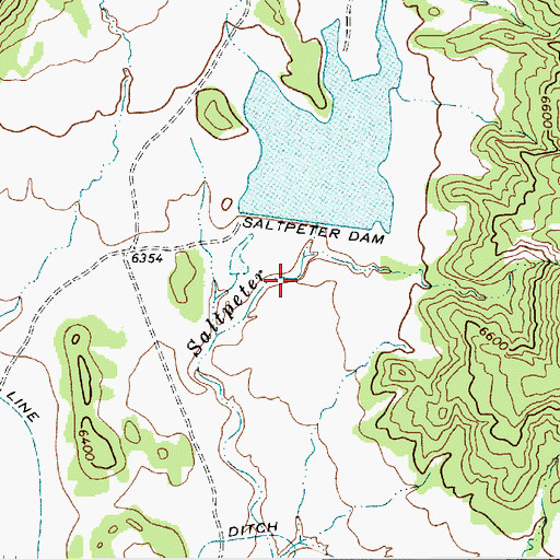 Topographic Map of Saltpeter Canyon, NM