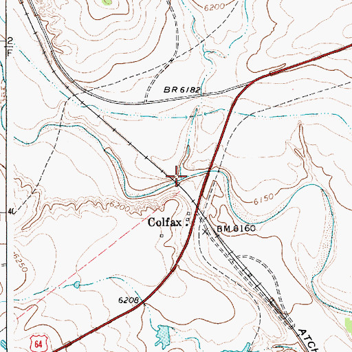 Topographic Map of Saltpeter Creek, NM