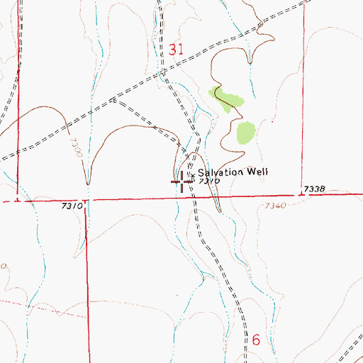 Topographic Map of Salvation Well, NM