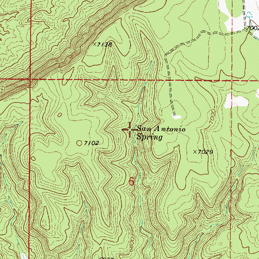 Topographic Map of San Antonio Spring, NM