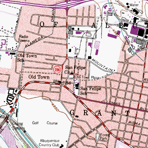 Topographic Map of San Felipe Church, NM