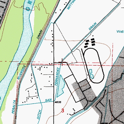 Topographic Map of San Fernandez Drain, NM