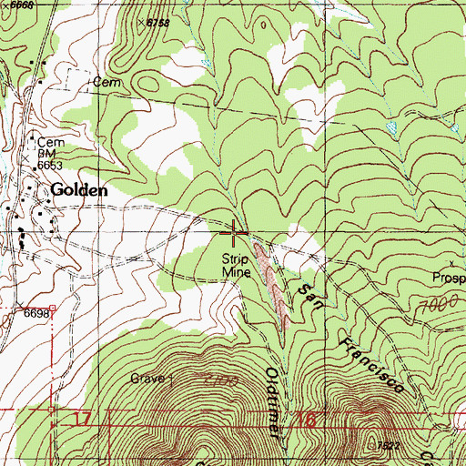 Topographic Map of San Francisco Canyon, NM
