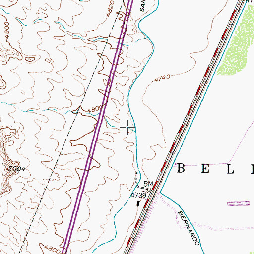 Topographic Map of San Francisco Lateral, NM