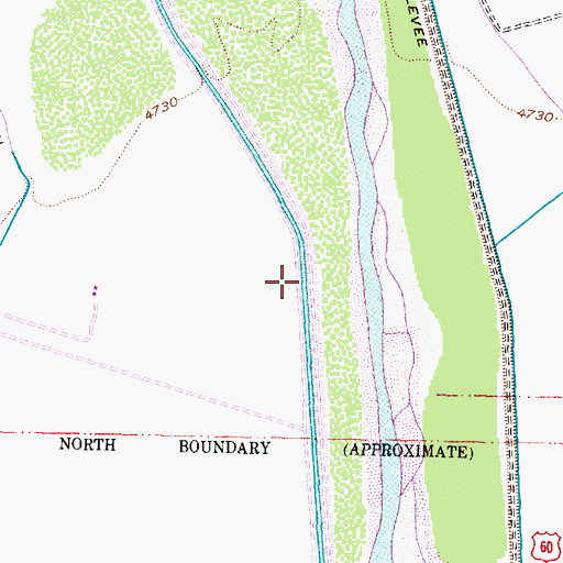 Topographic Map of San Francisco Riverside Drain, NM