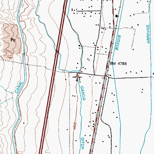 Topographic Map of San Isidro Church, NM