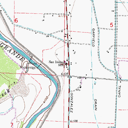 Topographic Map of San Isidro School, NM