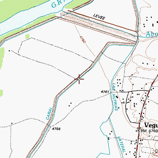 Topographic Map of San Juan Canal, NM