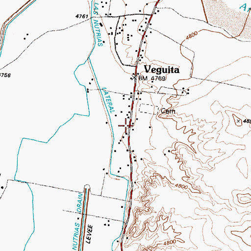 Topographic Map of San Juan Church, NM